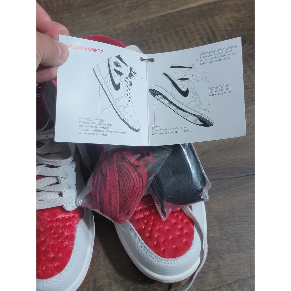 Nike Air Jordan 1 High Zoom CMFT 2 Anytime Anywhere Red White DV1304-106 Women 7
